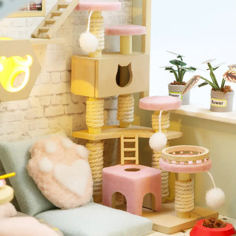 Maison Miniature Café des chats