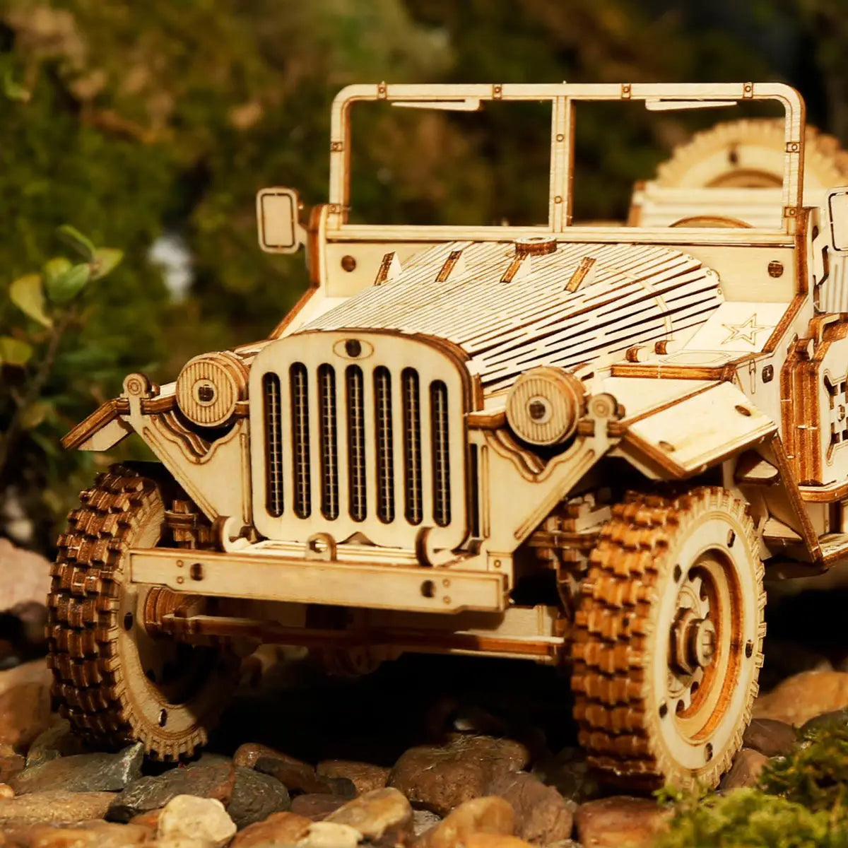 Puzzle 3D Bois Jeep Willys Militaire