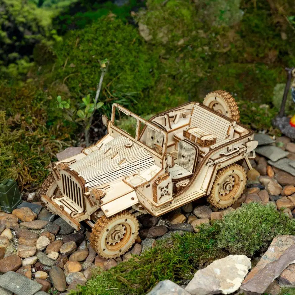 Puzzle 3D Bois Jeep Willys Militaire