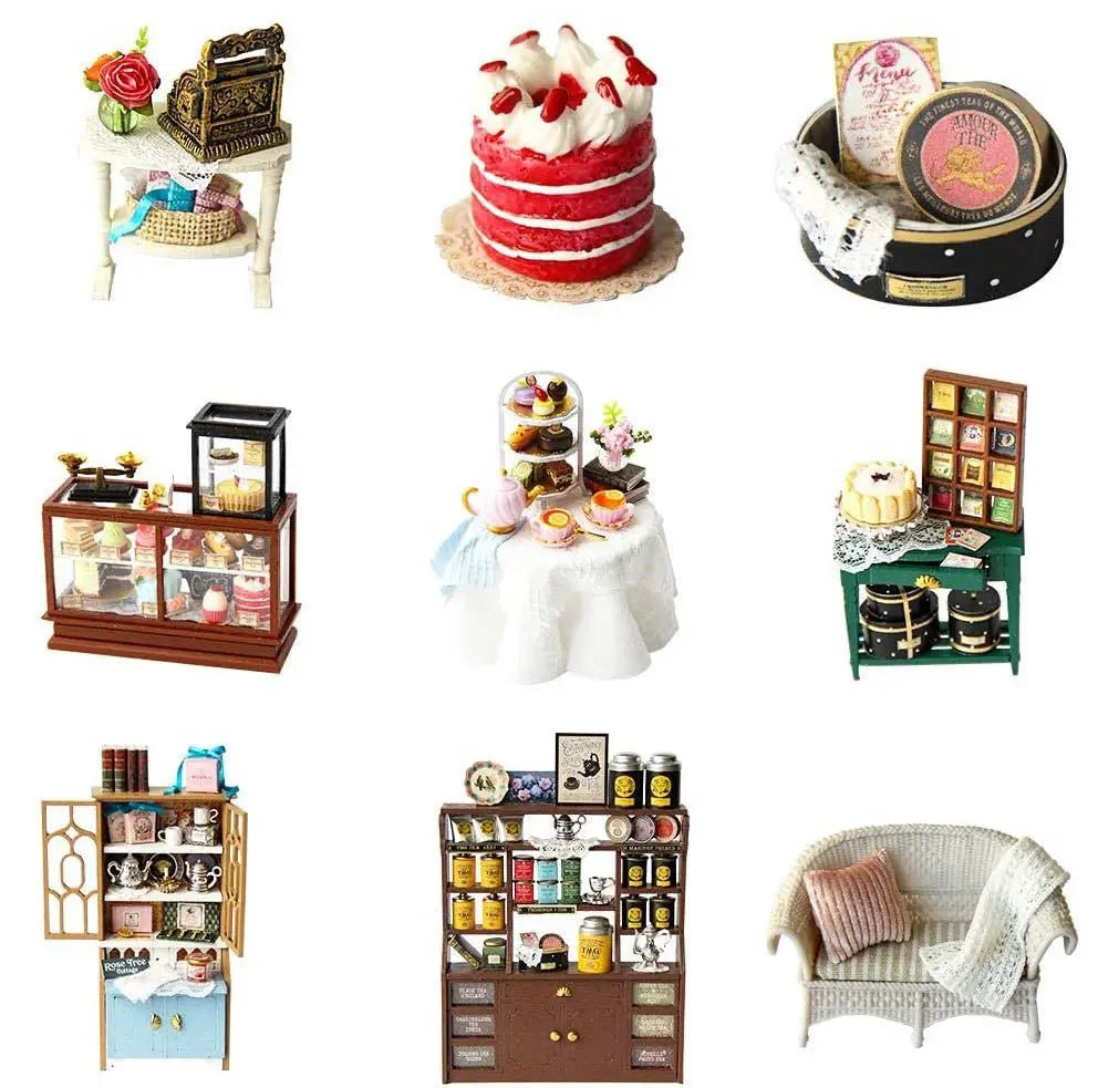 Maison Miniature le salon de thé de Rose
